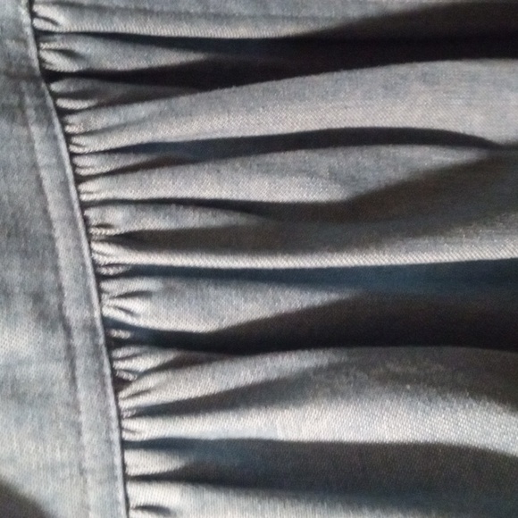 Gorgeous!!! Denim Dress Western Vibe Eyelet Yoke Together Brand M - Picture 15 of 15